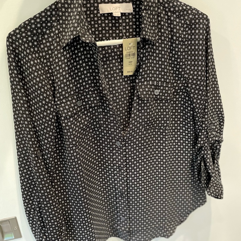 Loft Button Down Blouse XSP